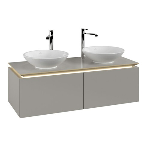 V&B Waschtischunterschrank Legato 120x38x50cm, f 2 WT, m LED, so Gr