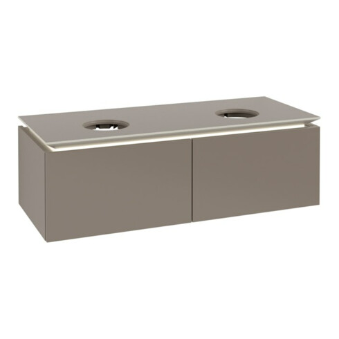 V&B Waschtischunterschrank Legato 120x38x50cm, f 2 WT, m LED, Truffle Gr