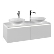 V&B Waschtischunterschrank Legato 120x38x50cm, f 2 WT, m LED, wh. ma