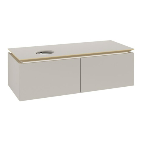 V&B Waschtischunterschrank Legato 120x38x50cm, Waschtisch links, Soft Grey