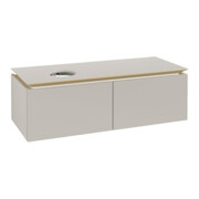 V&B Waschtischunterschrank Legato 120x38x50cm, Waschtisch links, Soft Grey