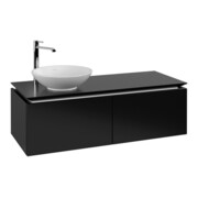 V&B Waschtischunterschrank Legato 120x38x50cm, WT li, Black Matt Lacquer