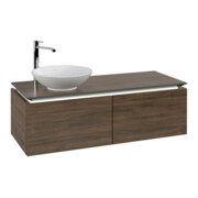 V&B Waschtischunterschrank Legato 120x38x50cm, WT li, m LED, Ariz. Oa