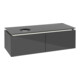 V&B Waschtischunterschrank Legato 120x38x50cm, WT li, m LED, glo Gr-1