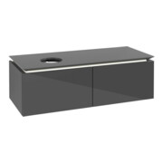 V&B Waschtischunterschrank Legato 120x38x50cm, WT li, m LED, glo Gr