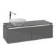 V&B Waschtischunterschrank Legato 120x38x50cm, WT li, m LED, glo Gr-3