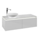 V&B Waschtischunterschrank Legato 120x38x50cm, WT li, m LED, glo wh.-1