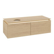 V&B Waschtischunterschrank Legato 120x38x50cm, WT li, m LED, Nord Oa