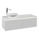V&B Waschtischunterschrank Legato 120x38x50cm, WT li, m LED, wh. ma-3