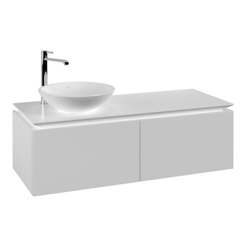 V&B Waschtischunterschrank Legato 120x38x50cm, WT links, White Matt