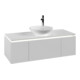 V&B Waschtischunterschrank Legato 120x38x50cm, WT m, m LED, wh. ma-1