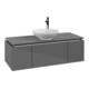 V&B Waschtischunterschrank Legato 120x38x50cm, WT mittig, Glossy Grey-3