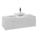 V&B Waschtischunterschrank Legato 120x38x50cm, WT mittig, Glossy White-1