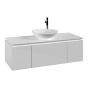 V&B Waschtischunterschrank Legato 120x38x50cm, WT mittig, Glossy White