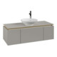 V&B Waschtischunterschrank Legato 120x38x50cm, WT mittig, Soft Grey-3