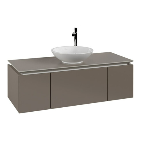 V&B Waschtischunterschrank Legato 120x38x50cm, WT mittig, Truffle Grey