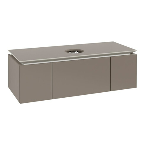 V&B Waschtischunterschrank Legato 120x38x50cm, WT mittig, Truffle Grey