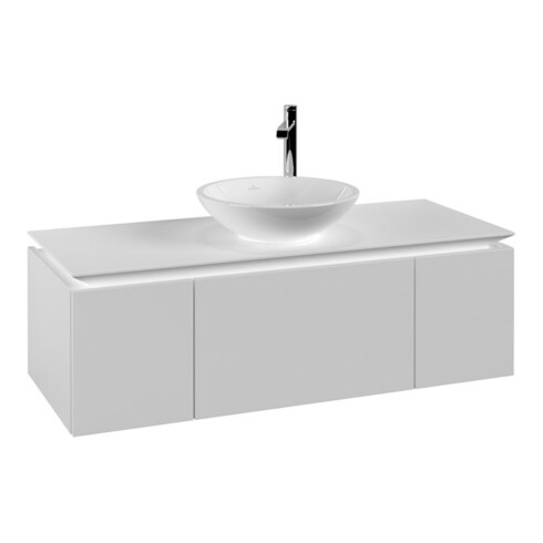 V&B Waschtischunterschrank Legato 120x38x50cm, WT mittig, White Matt