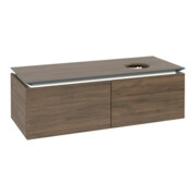 V&B Waschtischunterschrank Legato 120x38x50cm, WT R, m LED, Ariz. Oa