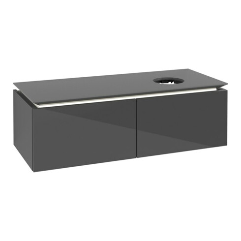 V&B Waschtischunterschrank Legato 120x38x50cm, WT R, m LED, glo Gr