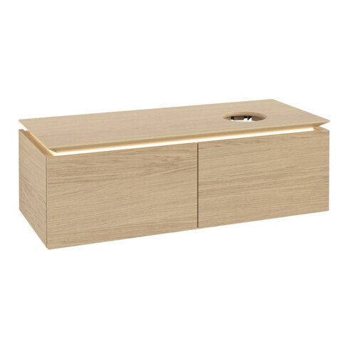 V&B Waschtischunterschrank Legato 120x38x50cm, WT R, m LED, Nord Oa