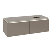 V&B Waschtischunterschrank Legato 120x38x50cm, WT R, m LED, Truffle Gr