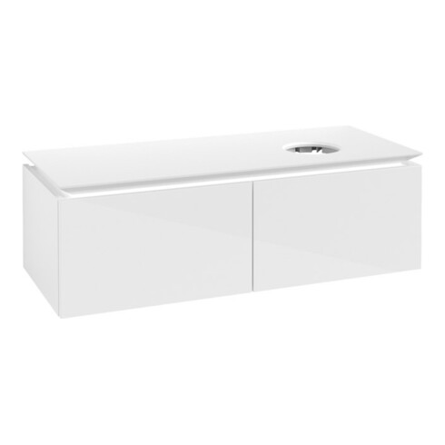 V&B Waschtischunterschrank Legato 120x38x50cm, WT rechts, Glossy White