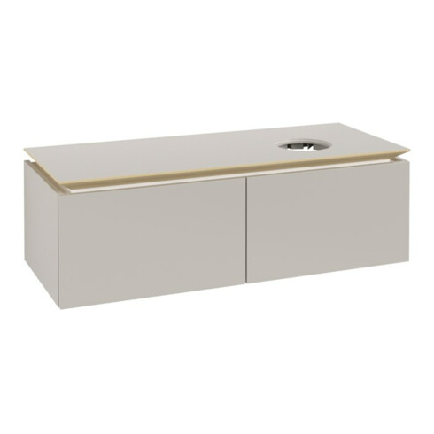 V&B Waschtischunterschrank Legato 120x38x50cm, WT rechts, Soft Grey