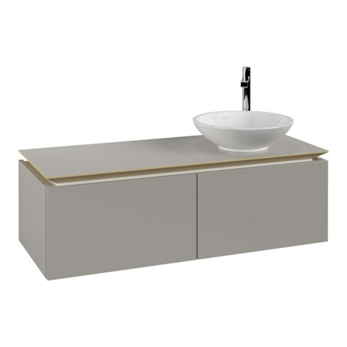 V&B Waschtischunterschrank Legato 120x38x50cm, WT rechts, Soft Grey