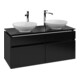 V&B Waschtischunterschrank Legato 120x55x50cm, f 2 WT, Black Matt Lacquer-1