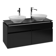 V&B Waschtischunterschrank Legato 120x55x50cm, f 2 WT, Black Matt Lacquer
