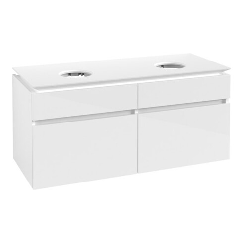 V&B Waschtischunterschrank Legato 120x55x50cm, f 2 WT, Glossy White