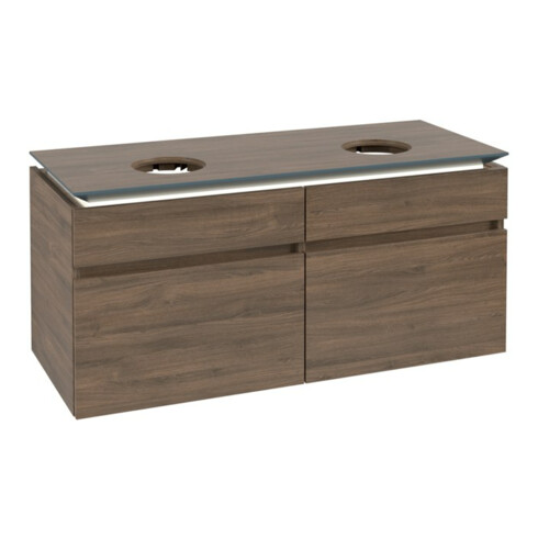 V&B Waschtischunterschrank Legato 120x55x50cm, f 2 WT, m LED, Ariz. Oa