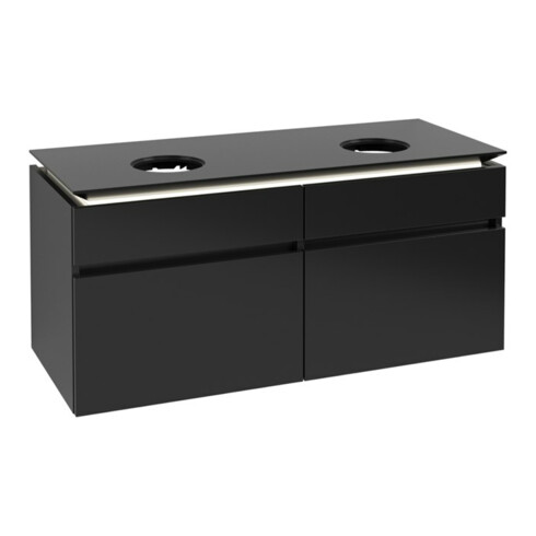 V&B Waschtischunterschrank Legato 120x55x50cm, f 2 WT, m LED, bl ma Lac