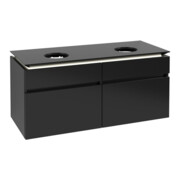 V&B Waschtischunterschrank Legato 120x55x50cm, f 2 WT, m LED, bl ma Lac