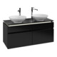 V&B Waschtischunterschrank Legato 120x55x50cm, f 2 WT, m LED, bl ma Lac-3