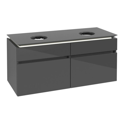 V&B Waschtischunterschrank Legato 120x55x50cm, f 2 WT, m LED, glo Gr