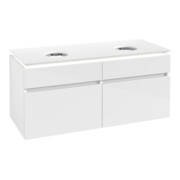 V&B Waschtischunterschrank Legato 120x55x50cm, f 2 WT, m LED, glo wh.