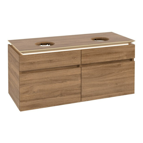 V&B Waschtischunterschrank Legato 120x55x50cm, f 2 WT, m LED, Kan Oa