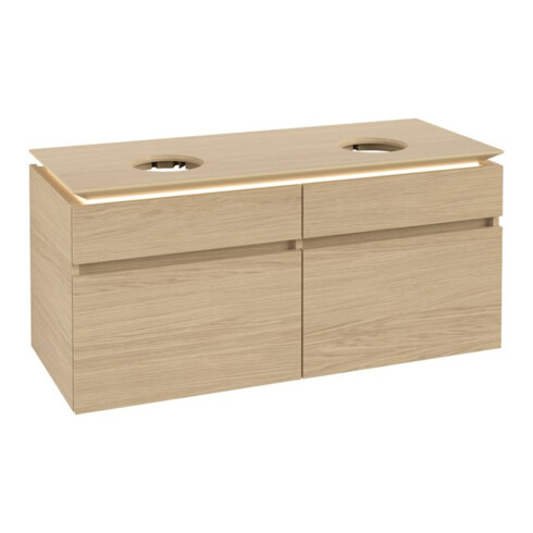 V&B Waschtischunterschrank Legato 120x55x50cm, f 2 WT, m LED, Nord Oa