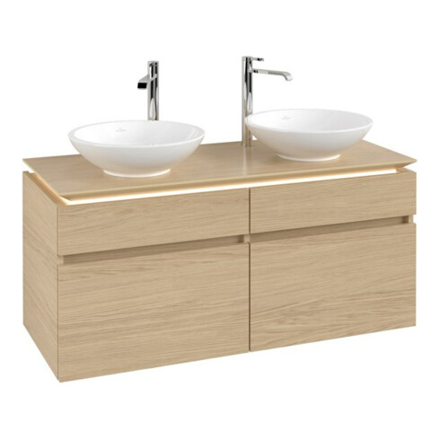 V&B Waschtischunterschrank Legato 120x55x50cm, f 2 WT, m LED, Nord Oa