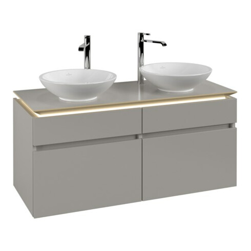 V&B Waschtischunterschrank Legato 120x55x50cm, f 2 WT, m LED, so Gr