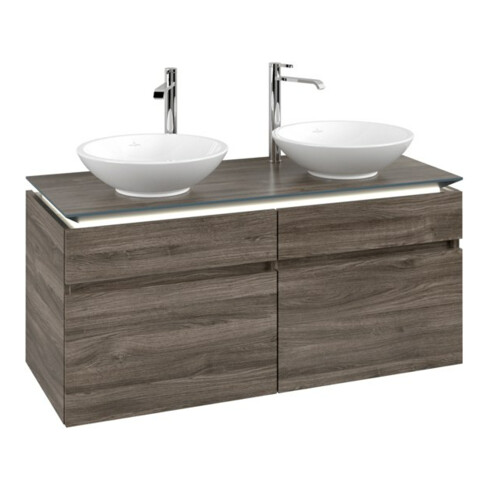 V&B Waschtischunterschrank Legato 120x55x50cm, f 2 WT, m LED, st. Oa