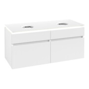 V&B Waschtischunterschrank Legato 120x55x50cm, f 2 WT, m LED, wh. ma