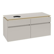 V&B Waschtischunterschrank Legato 120x55x50cm, Waschtisch links, Soft Grey