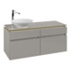 V&B Waschtischunterschrank Legato 120x55x50cm, Waschtisch links, Soft Grey-3