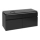 V&B Waschtischunterschrank Legato 120x55x50cm, WT li, Black Matt Lacquer-1