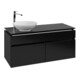 V&B Waschtischunterschrank Legato 120x55x50cm, WT li, Black Matt Lacquer-3