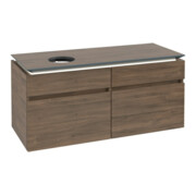 V&B Waschtischunterschrank Legato 120x55x50cm, WT li, m LED, Ariz. Oa