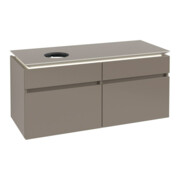 V&B Waschtischunterschrank Legato 120x55x50cm, WT li, m LED, Truffle Gr